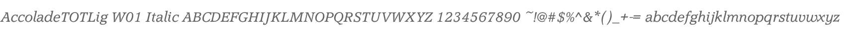 AccoladeTOTLig W01 Italic