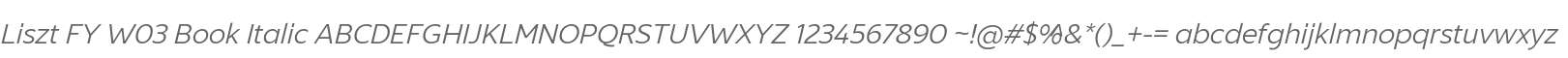 Liszt FY W03 Book Italic