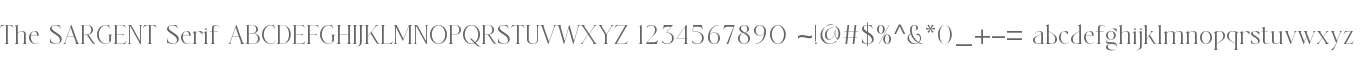 The SARGENT Serif