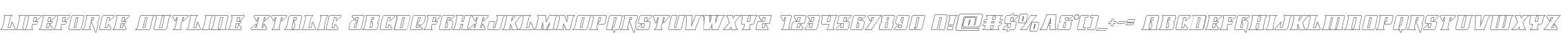 Lifeforce Outline Italic