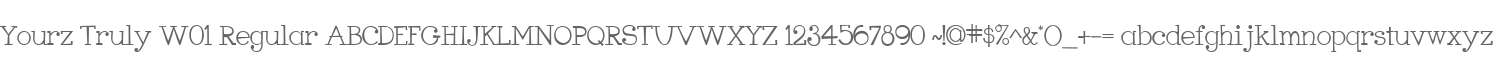 Yourz Truly W01 Regular