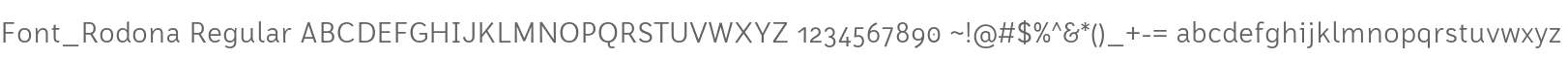 Font_Rodona Regular
