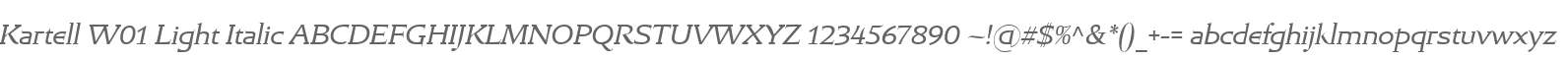 Kartell W01 Light Italic