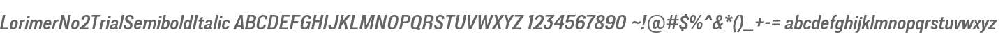 Lorimer No 2 Trial Semibold