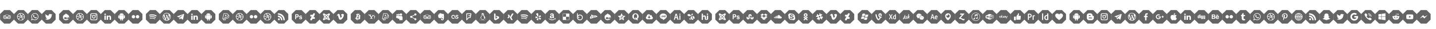 Font Social Media Color 2019
