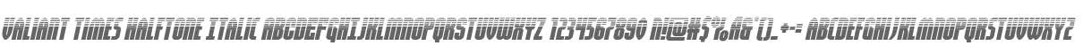 Valiant Times Halftone Italic