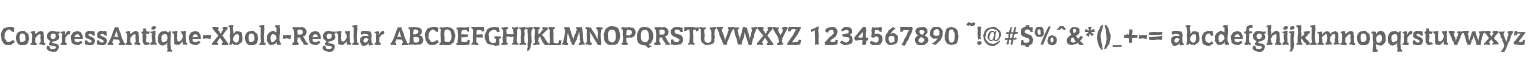 CongressAntique-Xbold-Regular