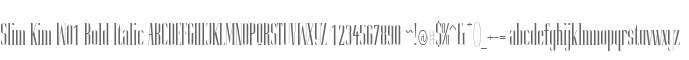Slim Kim W01 Bold Italic
