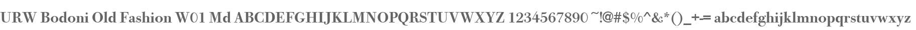 URW Bodoni Old Fashion W01 Md