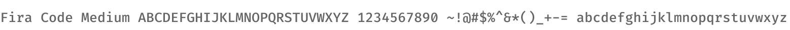 Fira Code Medium