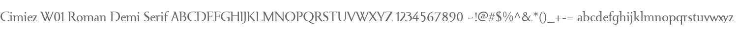 Cimiez W01 Roman Demi Serif