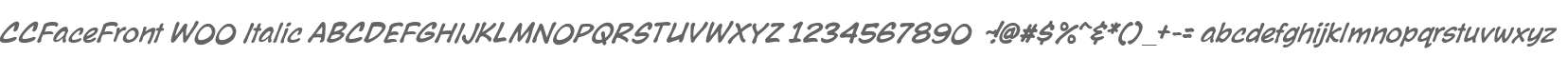 CCFaceFront W00 Italic