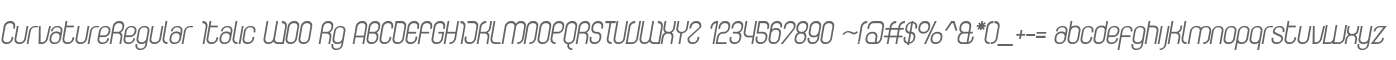 CurvatureRegular Italic W00 Rg
