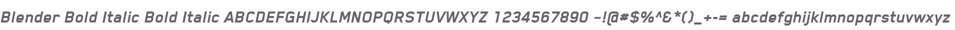 Blender Bold Italic Bold Italic