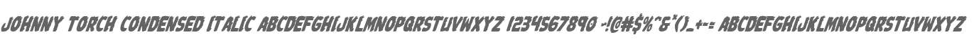 Johnny Torch Condensed Italic