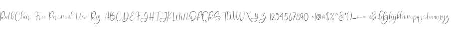 RuthClair Free Persnoal Use Reg