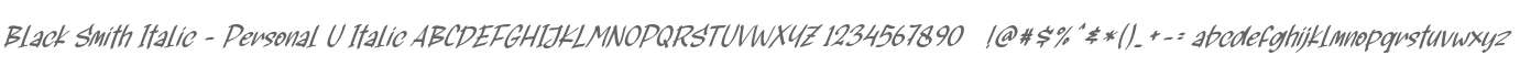 Black Smith Italic - Personal U