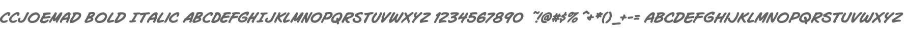 CCJoeMad Bold Italic