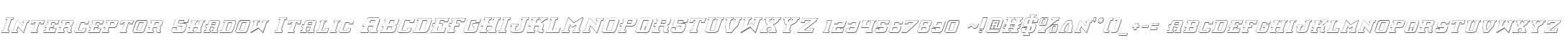 Interceptor Shadow Italic