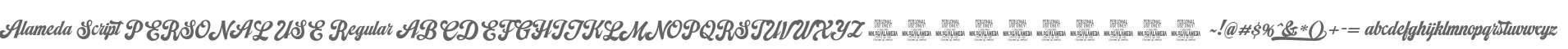 Alameda Script PERSONAL USE