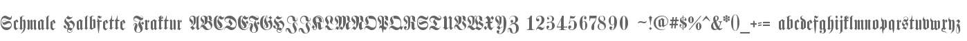 Schmale Halbfette Fraktur