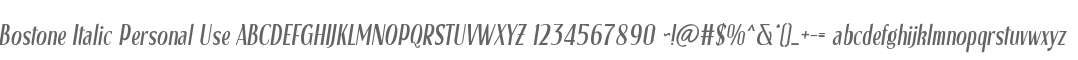 Bostone Italic Personal Use