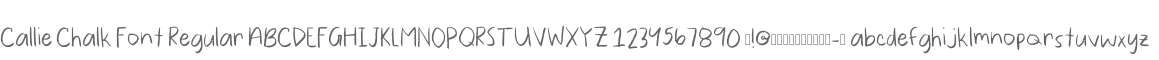 Callie Chalk Font Regular