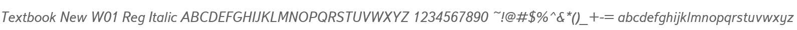Textbook New W01 Reg Italic
