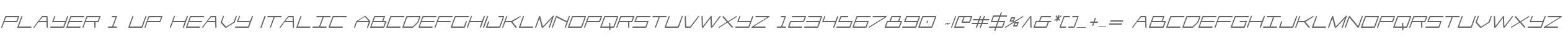Player 1 Up Heavy Italic