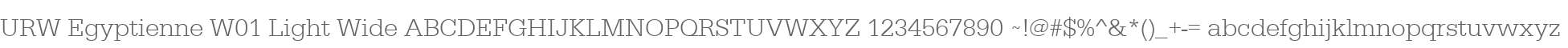 URW Egyptienne W01 Light Wide