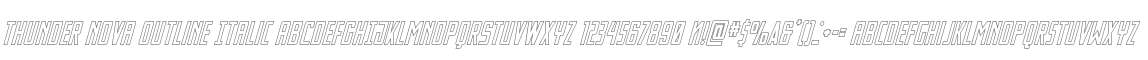 Thunder Nova Outline Italic