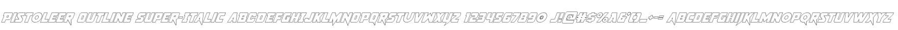Pistoleer Outline Super-Italic