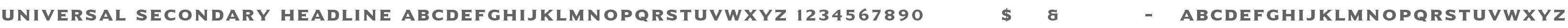 Universal Secondary Headline