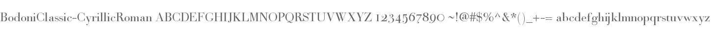 Bodoni Classic Cyrillic