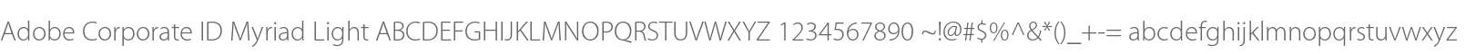 Adobe Corporate ID Myriad Light