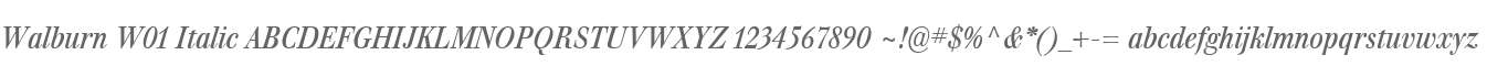 Walburn W01 Italic