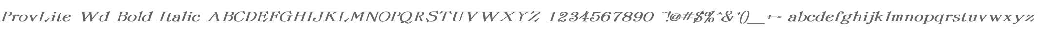 ProvLite Wd Bold Italic