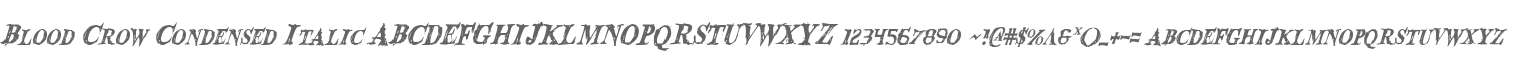 Blood Crow Condensed Italic
