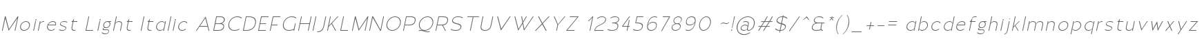 Moirest Light Italic