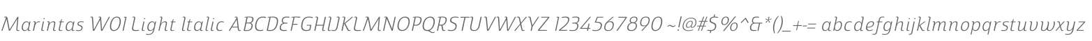 Marintas W01 Light Italic