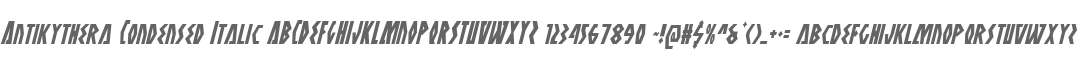 Antikythera Condensed Italic