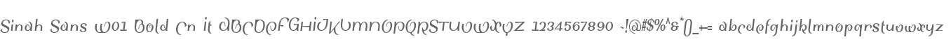 Sinah Sans W01 Bold Cn It