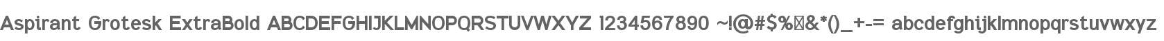 Aspirant Grotesk ExtBd