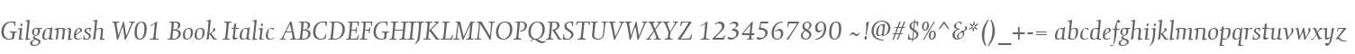Gilgamesh W01 Book Italic