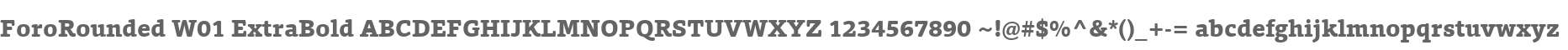 ForoRounded W01 ExtraBold