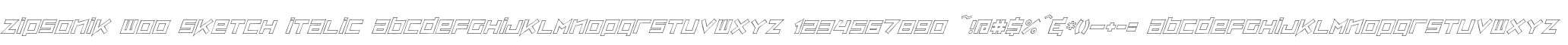 ZipSonik W00 Sketch Italic