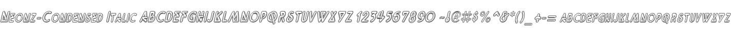 Neonz-Condensed Italic