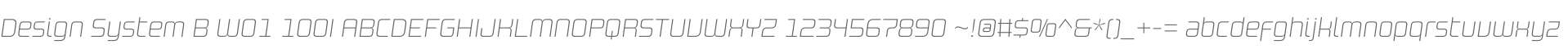Design System B W01 100I