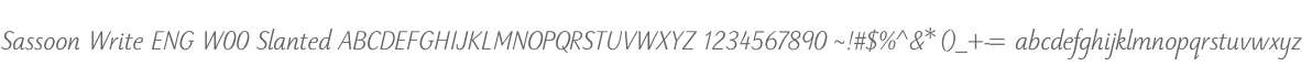Sassoon Write ENG W00 Slanted