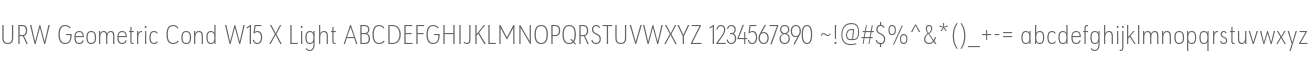URW Geometric Cond W15 X Light